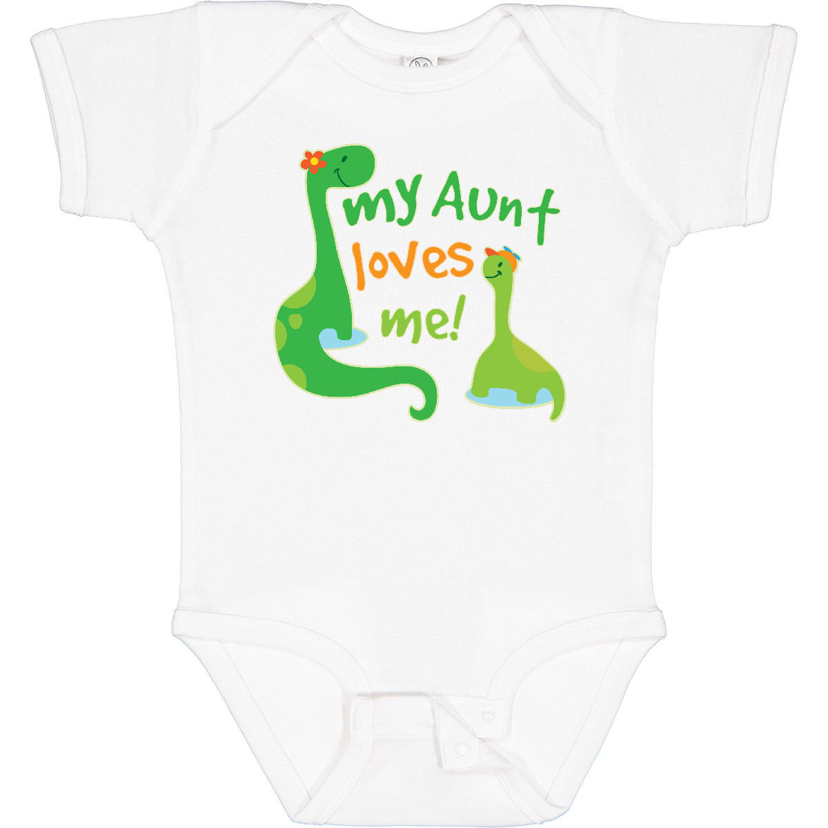 Inktastic My Aunt Loves Me Nephew Baby Bodysuit From Family Cute Kids One-piece - Picture 16 of 18