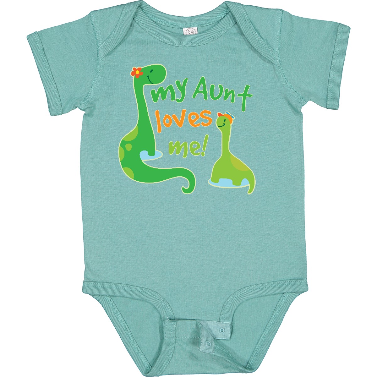 Inktastic My Aunt Loves Me Nephew Baby Bodysuit From Family Cute Kids One-piece - Picture 12 of 18