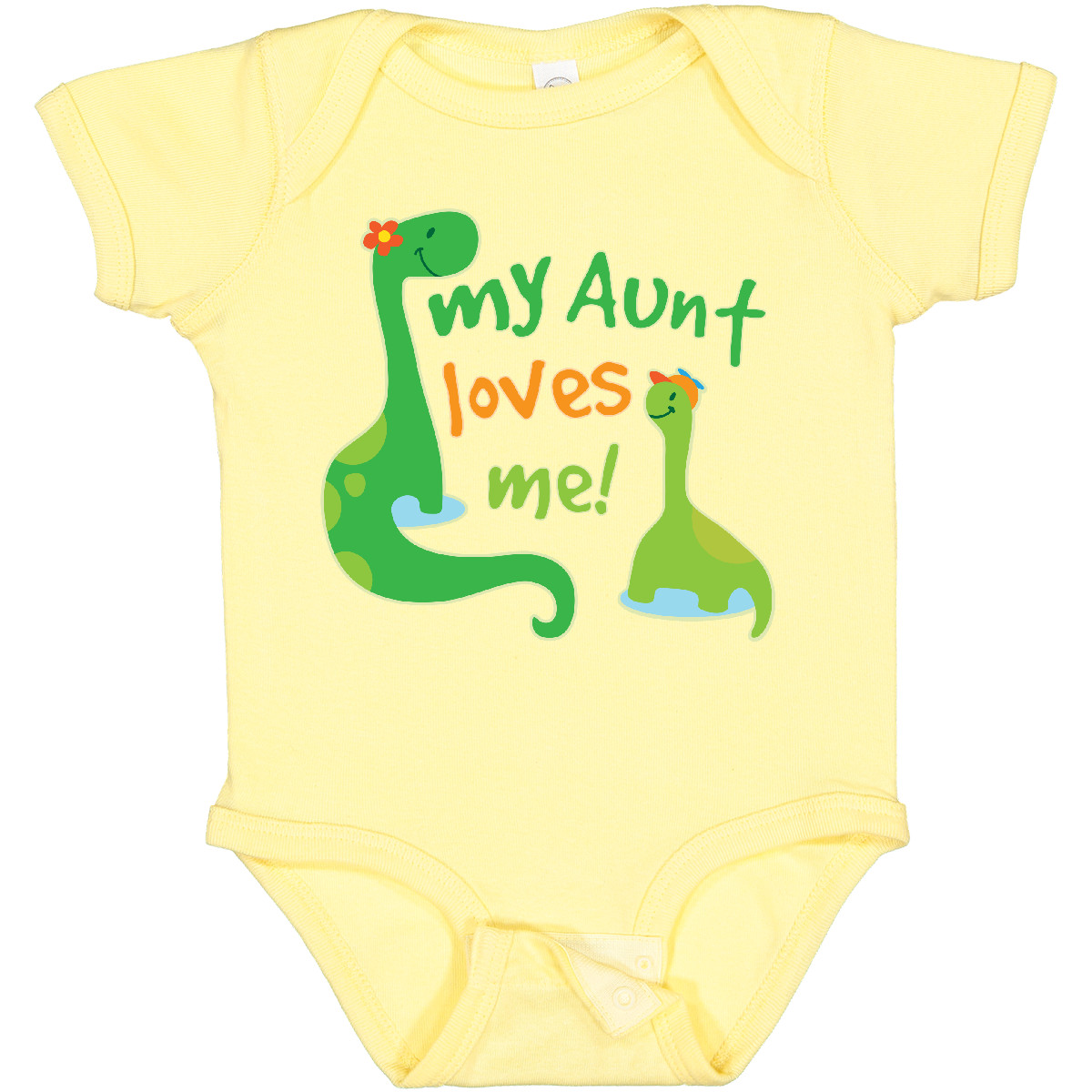 Inktastic My Aunt Loves Me Nephew Baby Bodysuit From Family Cute Kids One-piece - Picture 2 of 18