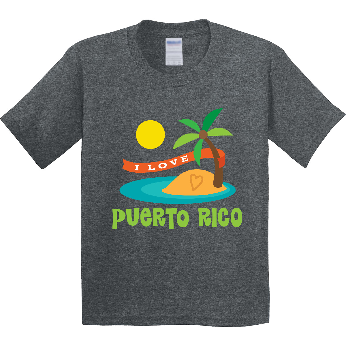 Inktastic I Love Puerto Rico Youth T-Shirt Country Countries Travel Vacation Tee - Picture 3 of 4