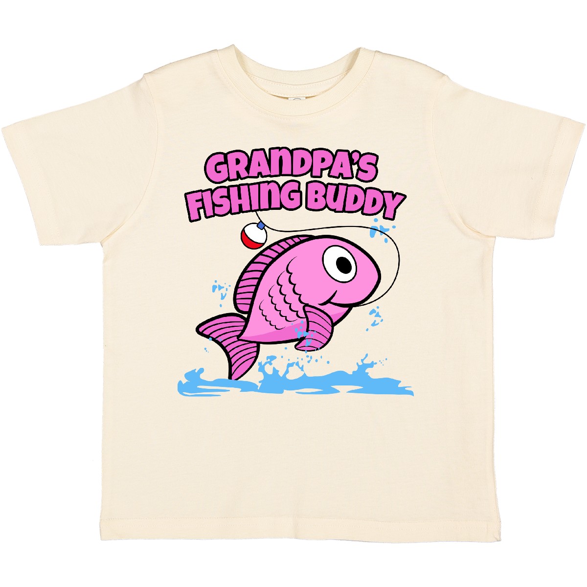 Inktastic Grandpa's Fishing Buddy (pink) Toddler T-Shirt Grandpa