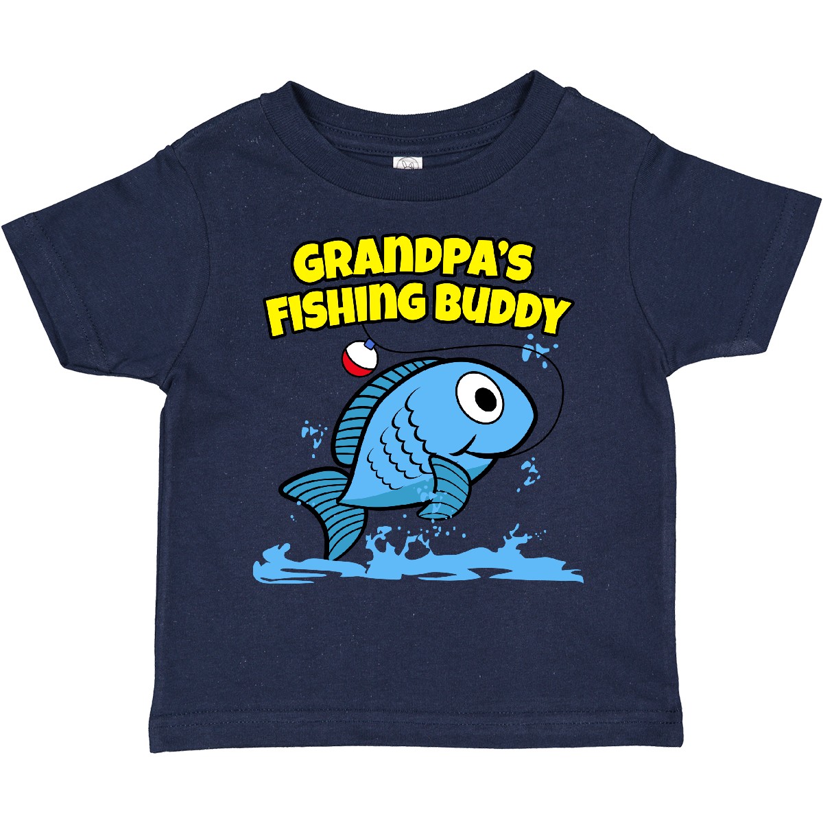 Inktastic Grandpa's Fishing Buddy (blue) Toddler T-Shirt Grandpa Fish Cute Child - Picture 14 of 21