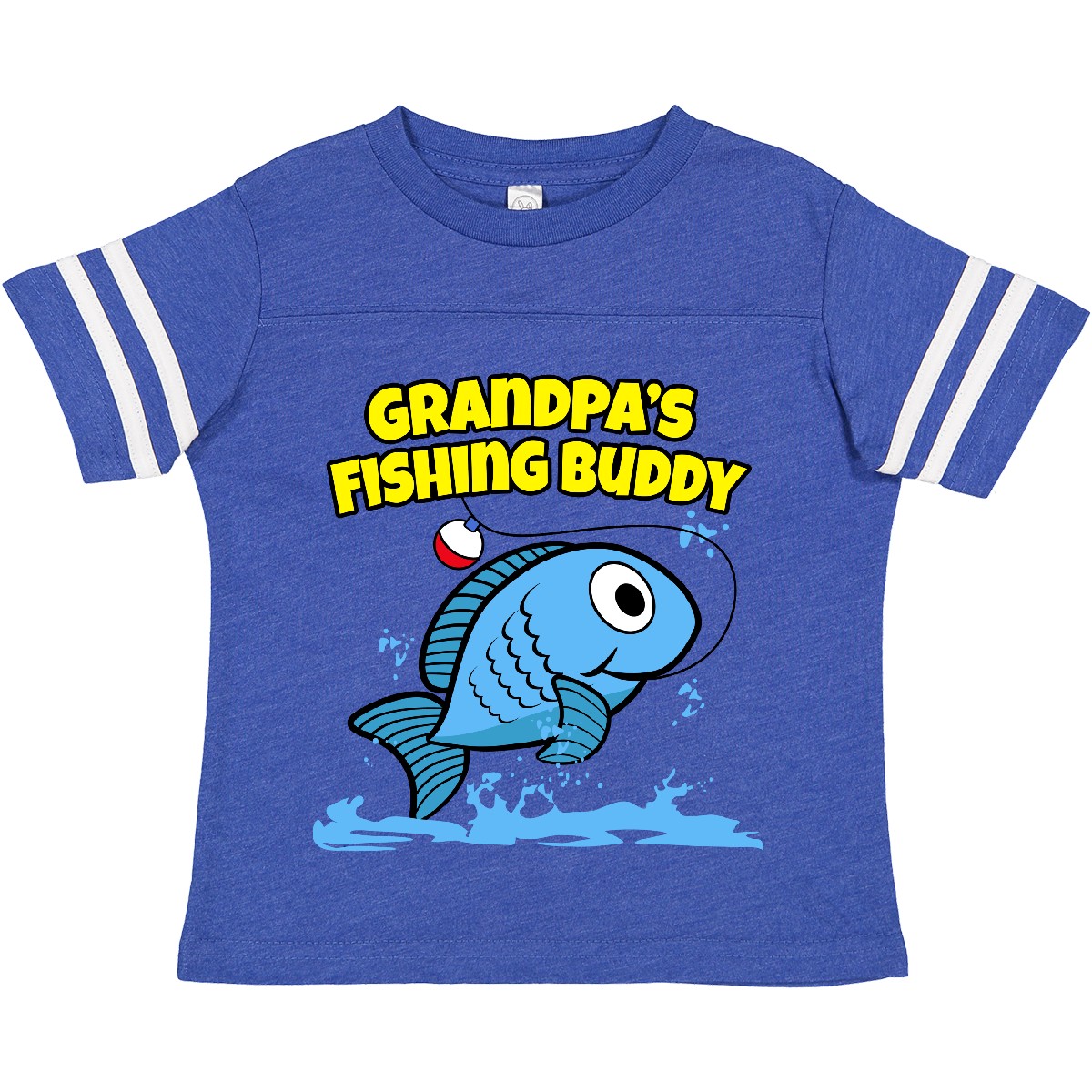 Inktastic Grandpa's Fishing Buddy (blue) Toddler T-Shirt Grandpa Fish Cute  Child