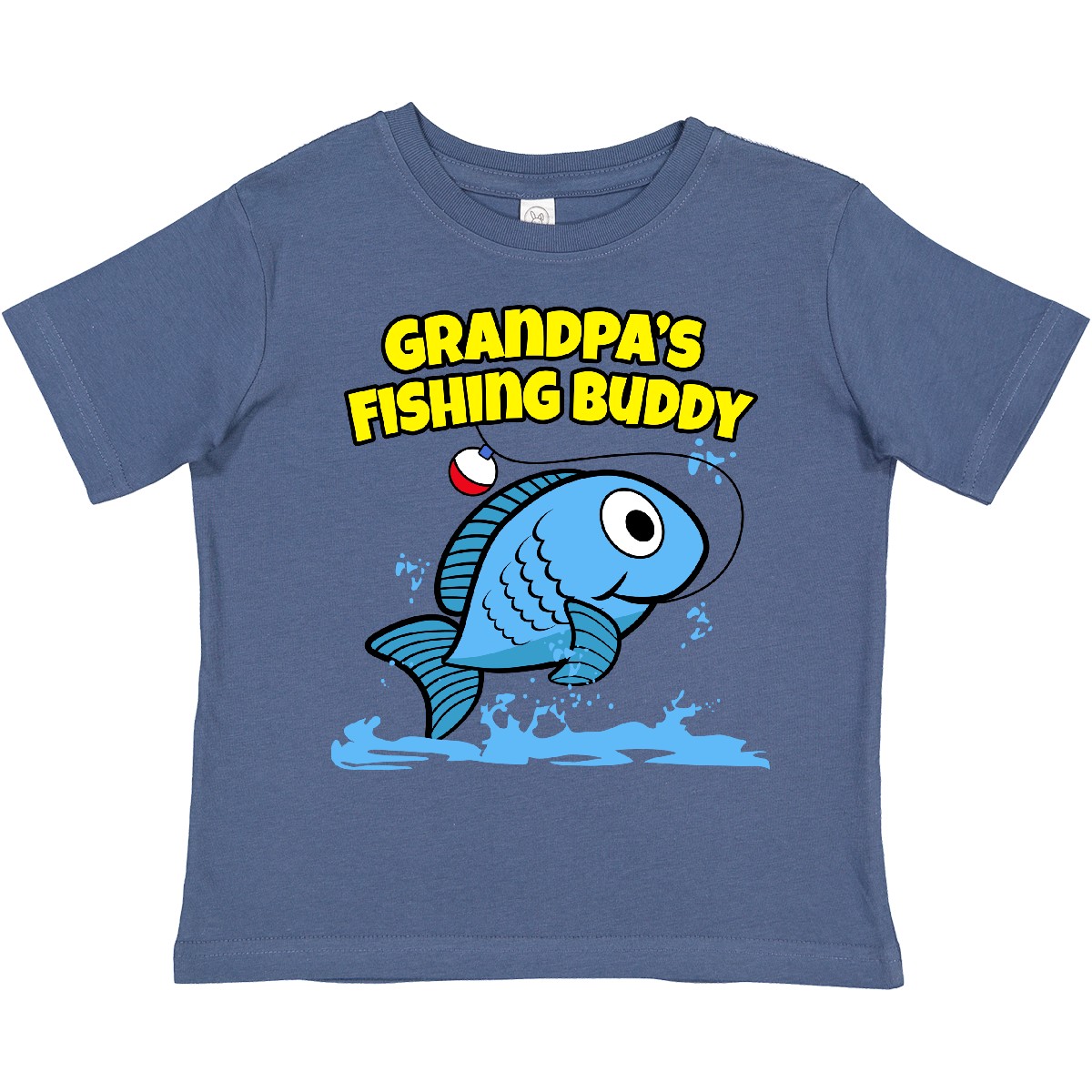 Inktastic Grandpa's Fishing Buddy (blue) Toddler T-Shirt Grandpa Fish Cute Child - Picture 11 of 21
