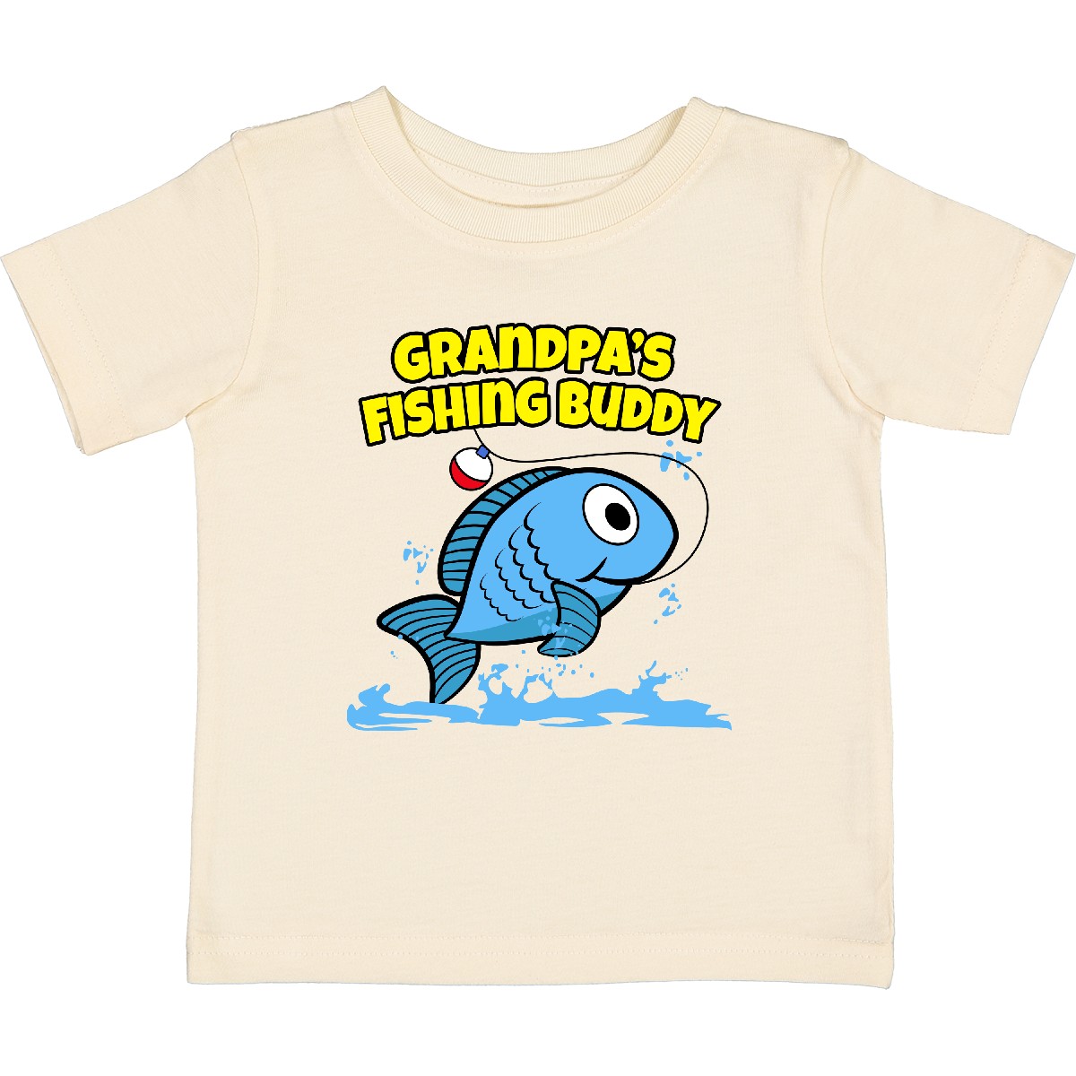 Inktastic Grandpa's Fishing Buddy (blue) Baby T-Shirt Grandpa Fish
