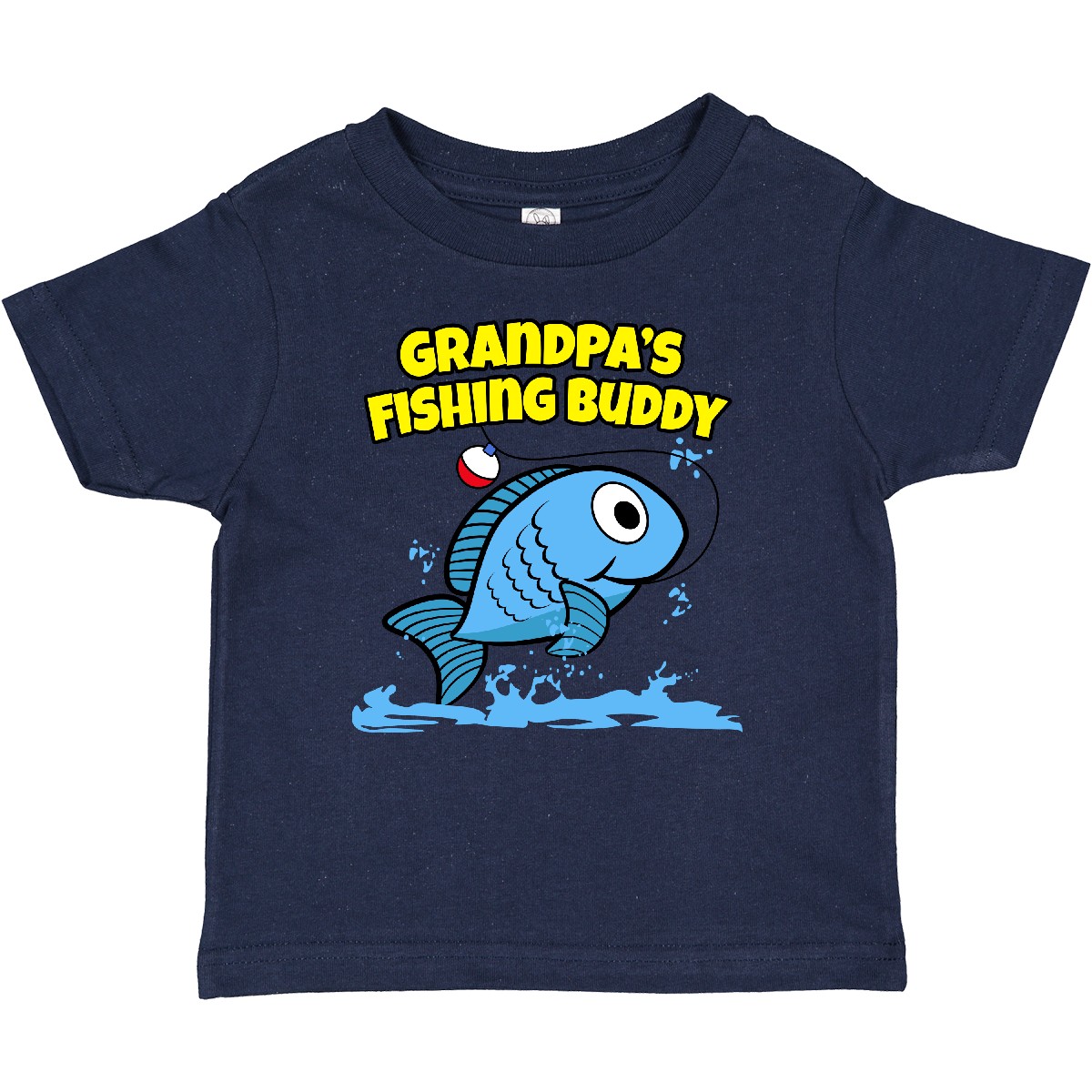 Inktastic Grandpa's Fishing Buddy (blue) Baby T-Shirt Grandpa Fish