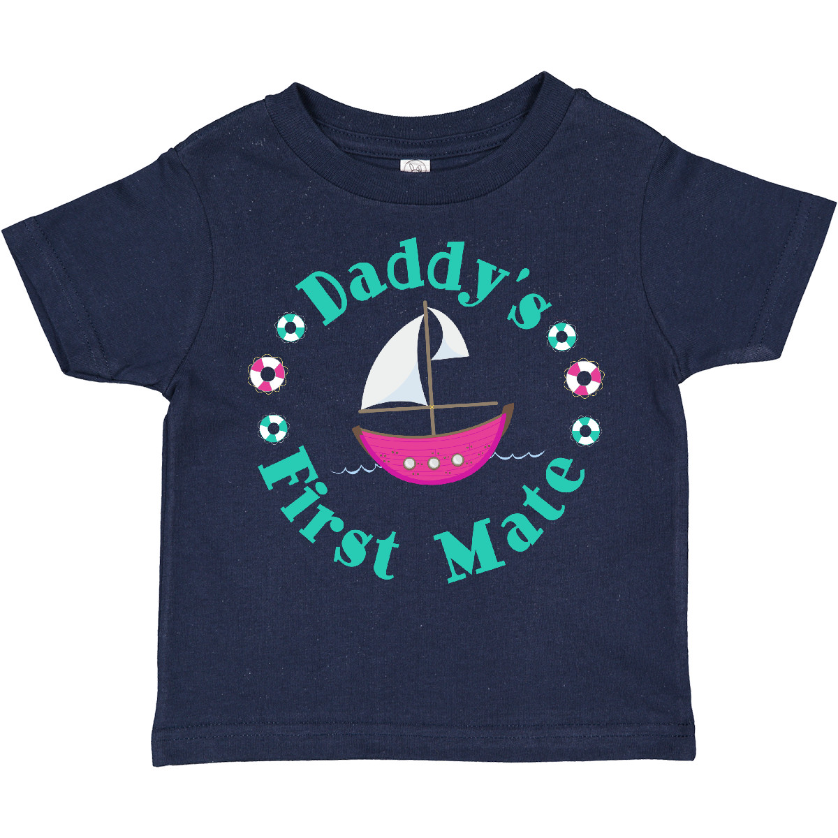 Inktastic Daddys First Mate (Girl) Toddler T-Shirt Sail Boat Sailing Nautical - Picture 6 of 8