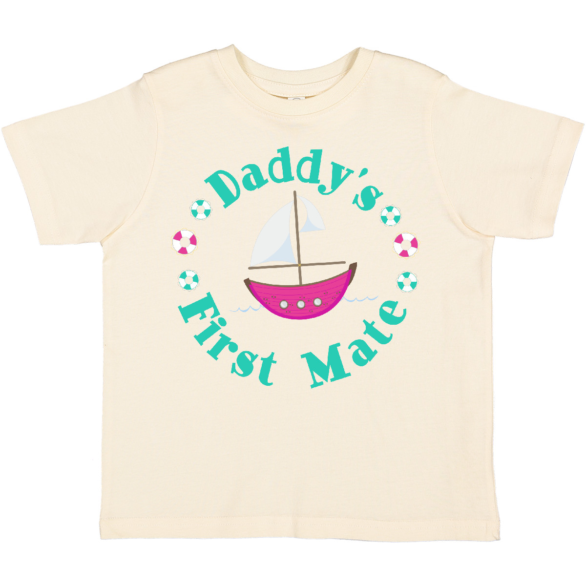 Inktastic Daddys First Mate (Girl) Toddler T-Shirt Sail Boat Sailing Nautical - Picture 5 of 8