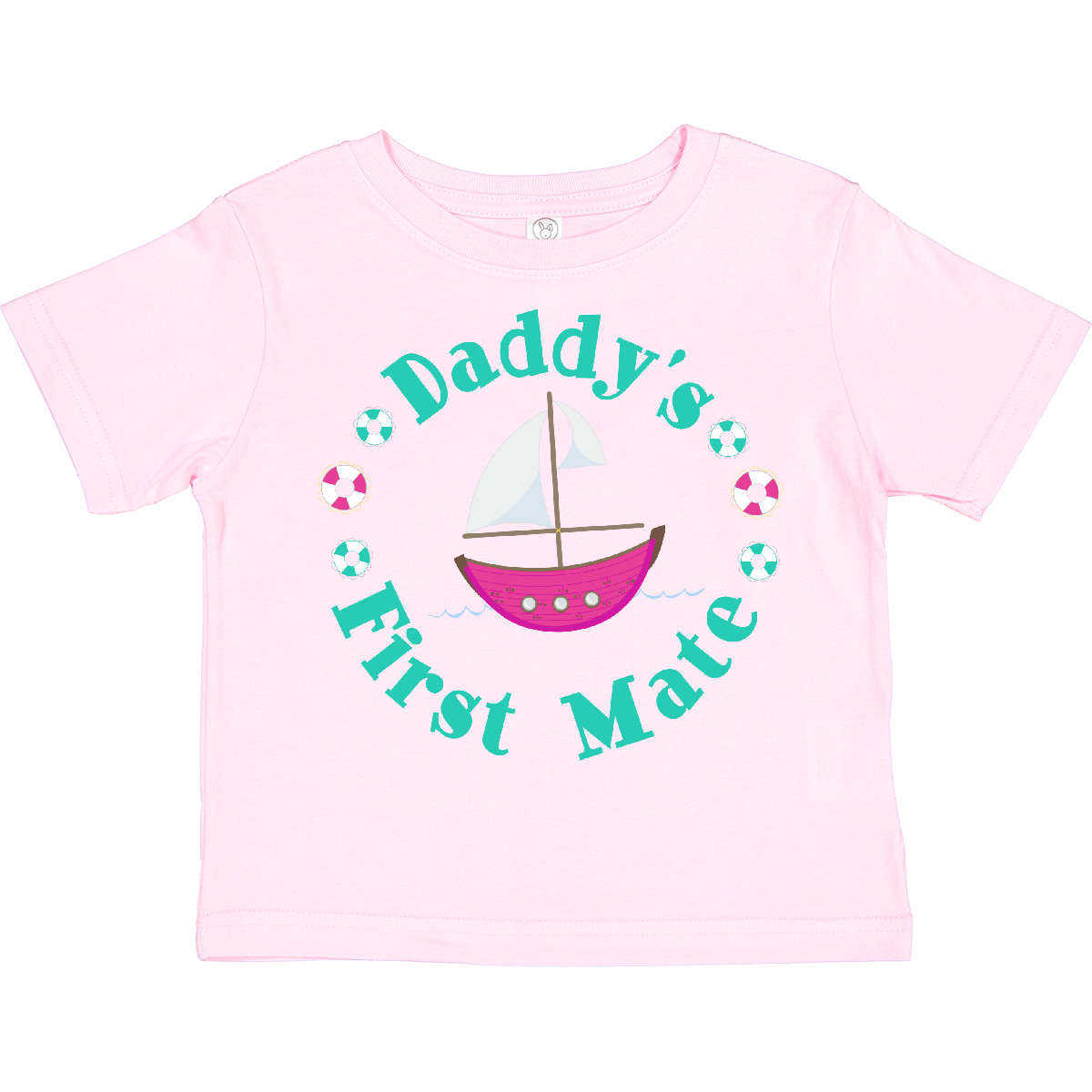 Inktastic Daddys First Mate (Girl) Toddler T-Shirt Sail Boat Sailing Nautical - Picture 7 of 8