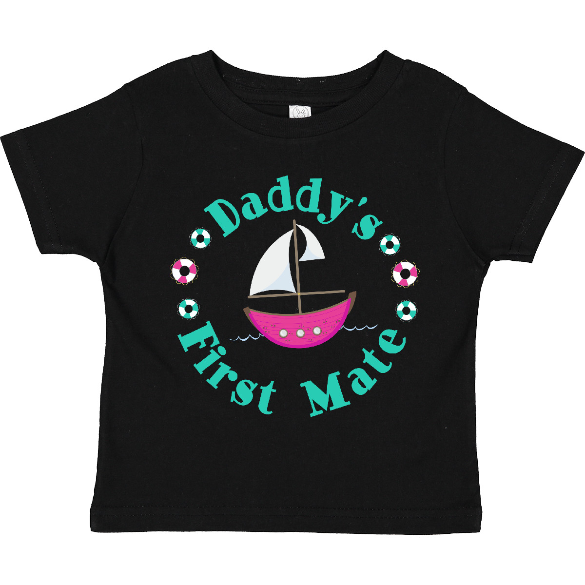 Inktastic Daddys First Mate (Girl) Toddler T-Shirt Sail Boat Sailing Nautical - Picture 2 of 8