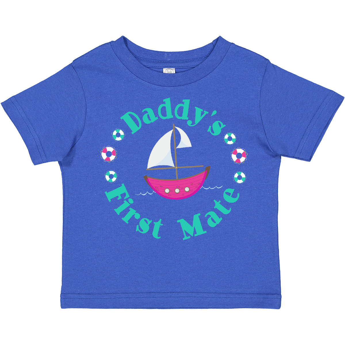 Inktastic Daddys First Mate (Girl) Toddler T-Shirt Sail Boat Sailing Nautical - Picture 8 of 8