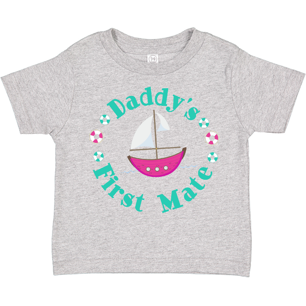 Inktastic Daddys First Mate (Girl) Toddler T-Shirt Sail Boat Sailing Nautical - Picture 3 of 8