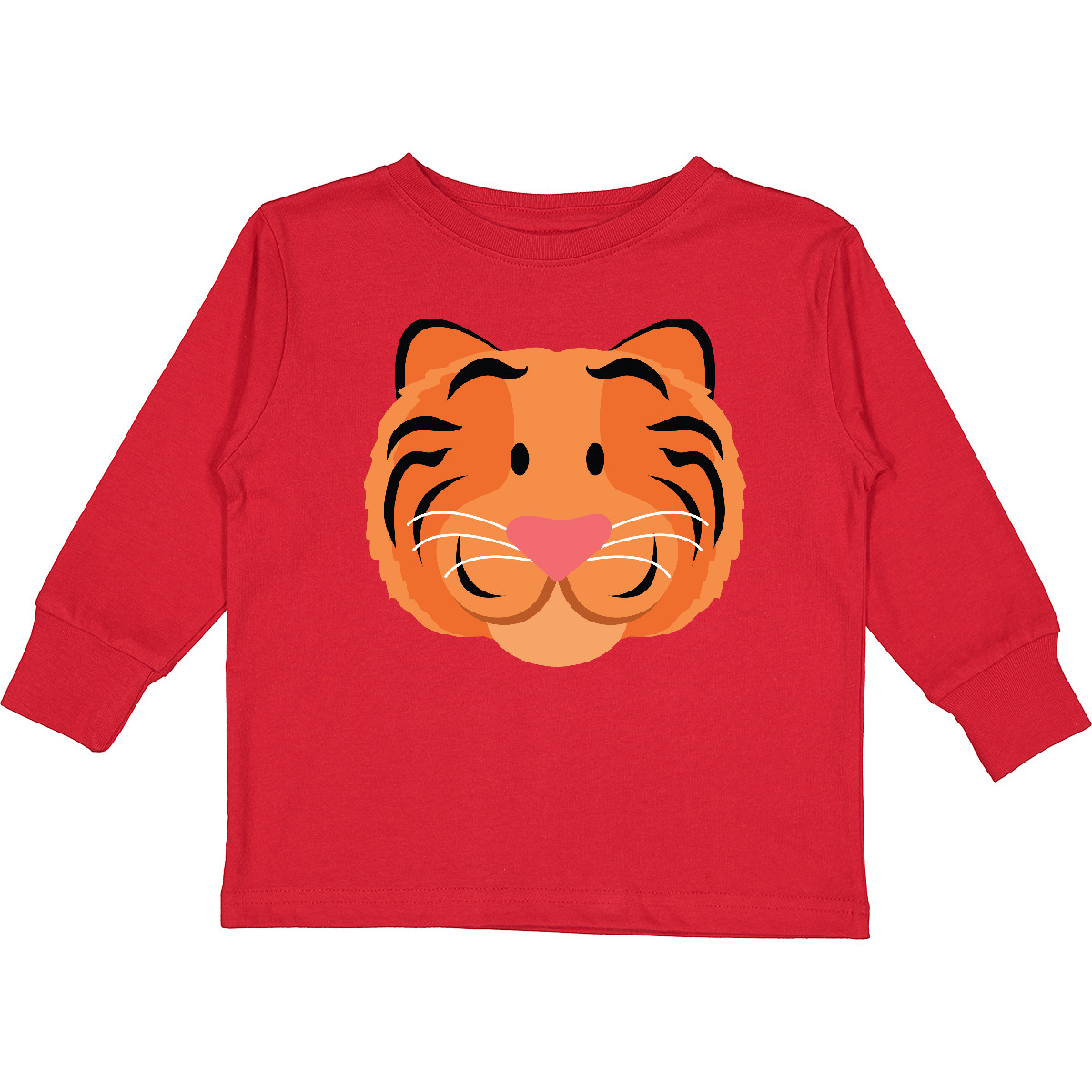 Inktastic Tiger Face Toddler Long Sleeve T-Shirt Animal Kids Cute Jungle Zoo - Picture 5 of 6