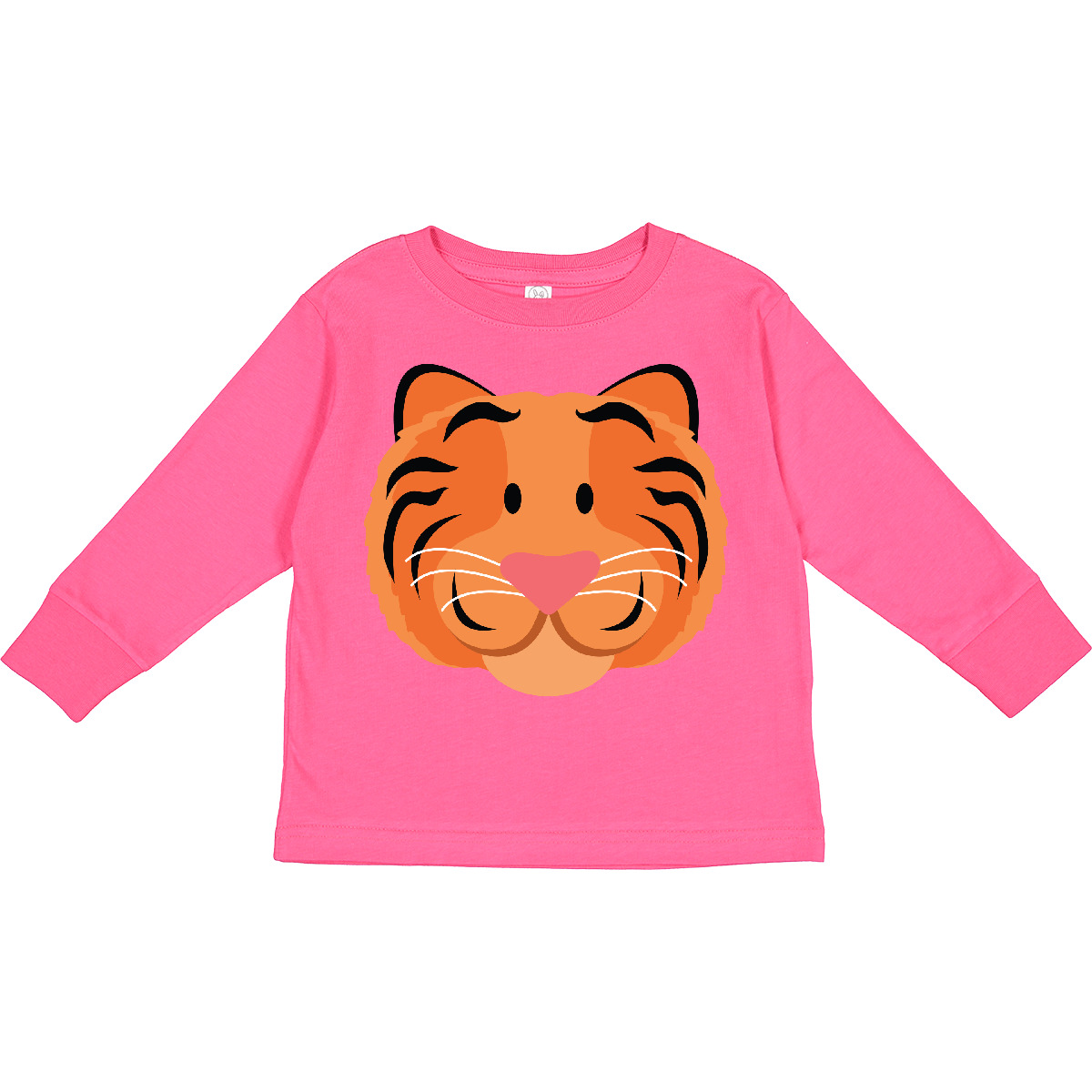 Inktastic Tiger Face Toddler Long Sleeve T-Shirt Animal Kids Cute Jungle Zoo - Picture 4 of 6