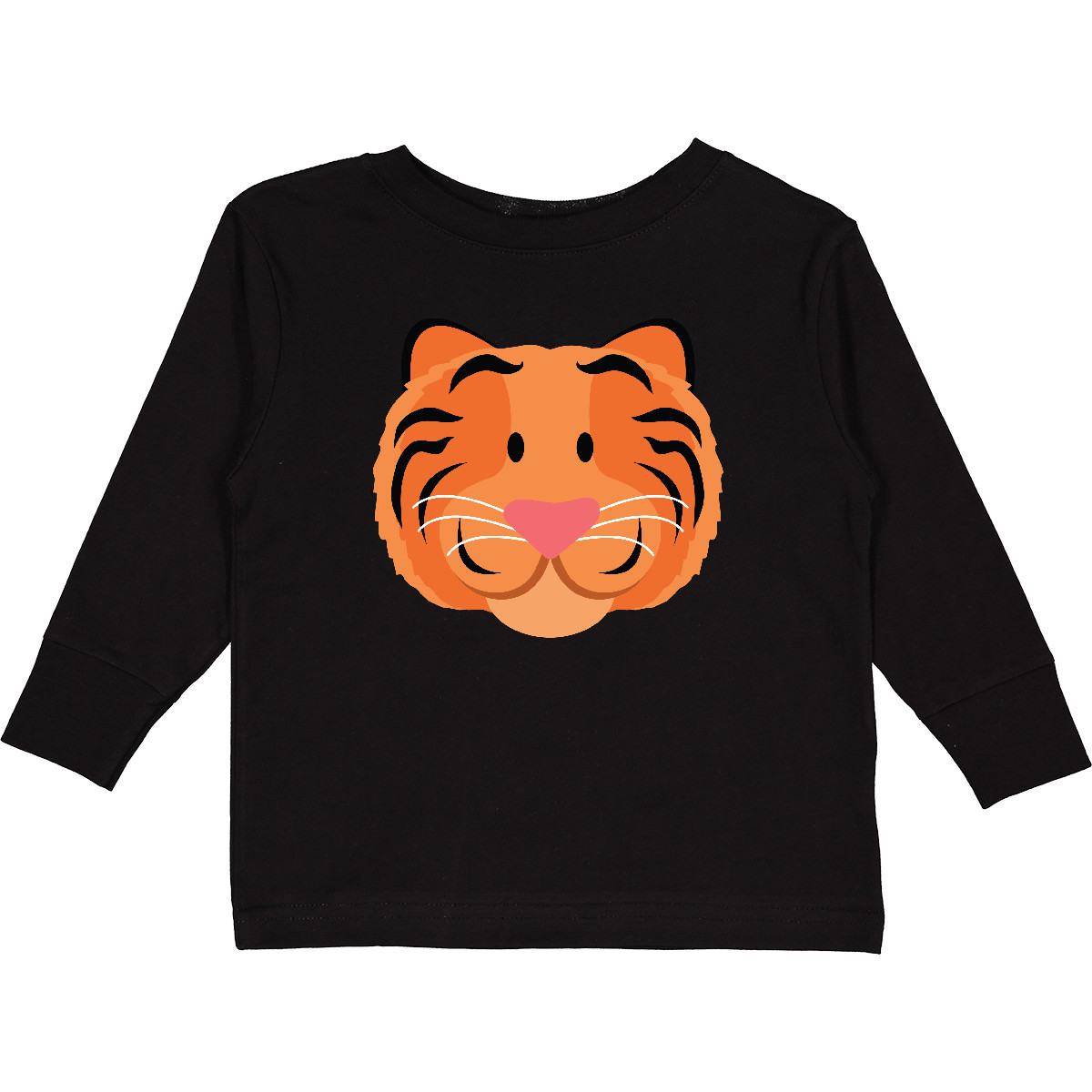 Inktastic Tiger Face Toddler Long Sleeve T-Shirt Animal Kids Cute Jungle Zoo - Picture 2 of 6
