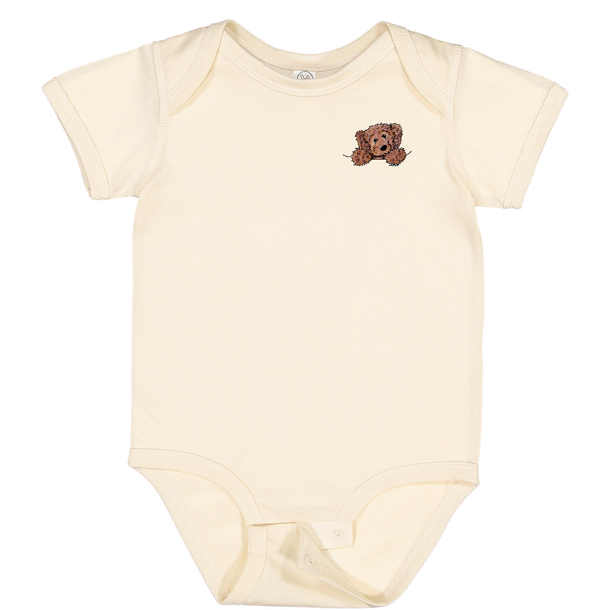 Inktastic Pocket Chocolate Doodle Baby Body - KiniArt Labradoodle Hund Säugling - Bild 6 von 7