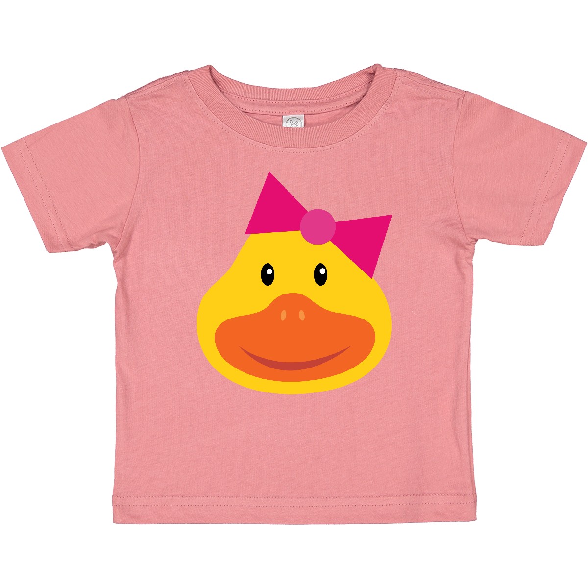 Inktastic Duck Girls Baby T-Shirt Face Girl Cute Ducky Animals Birds Farm Kids - Imagen 3 de 5