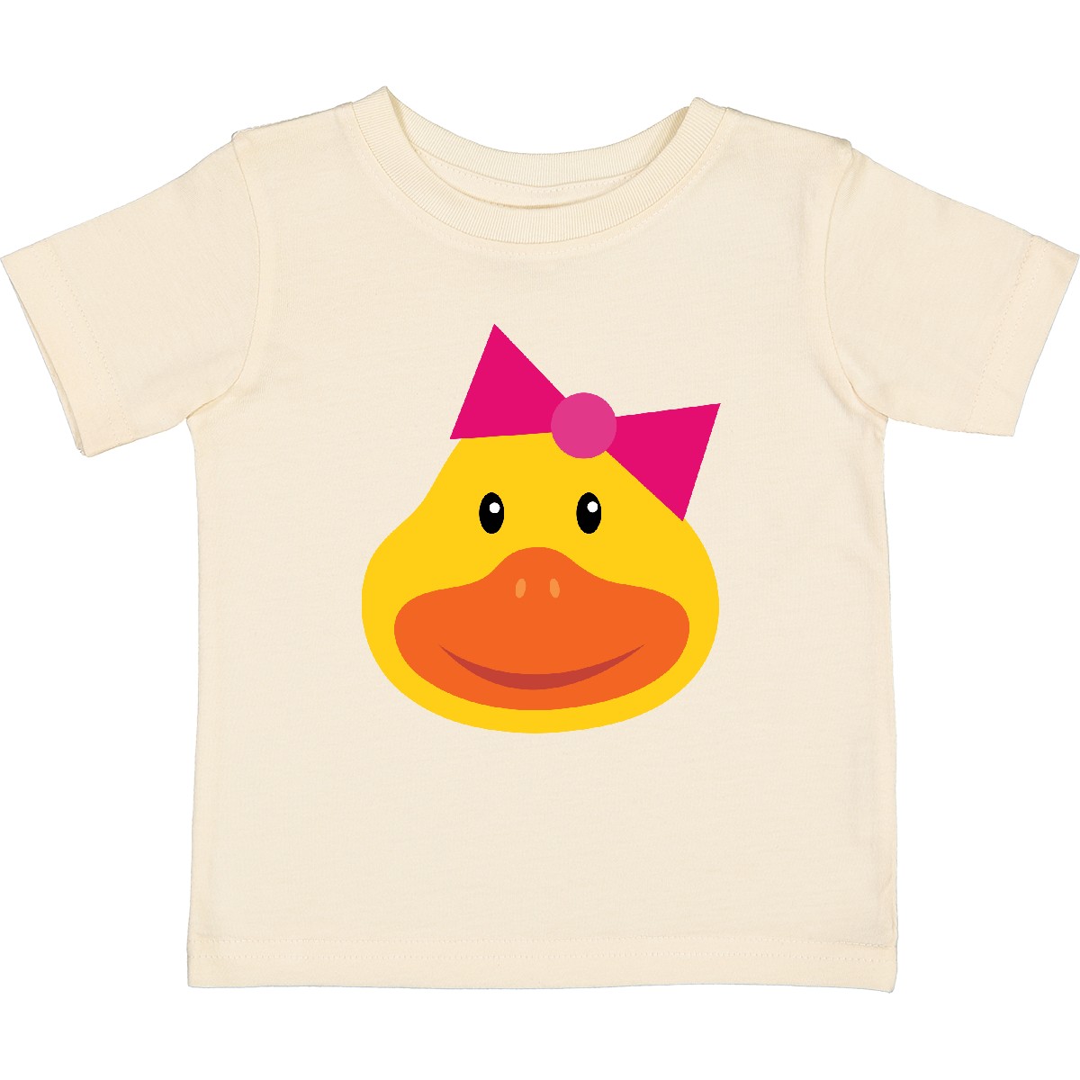 Inktastic Duck Girls Baby T-Shirt Face Girl Cute Ducky Animals Birds Farm Kids - Imagen 4 de 5