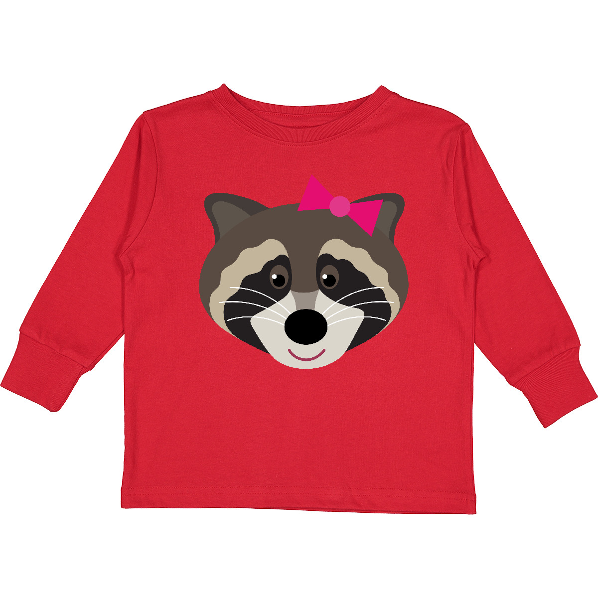 Inktastic Raccoon Girl Animal Toddler Long Sleeve T-Shirt Face Animals Forest - Picture 9 of 10