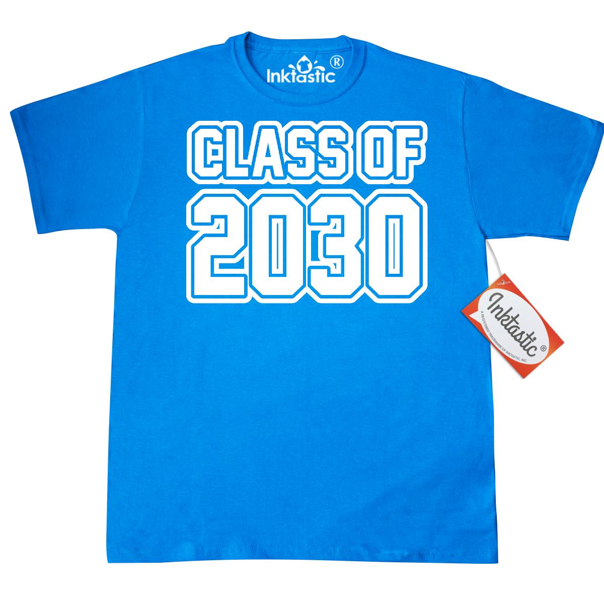 Inktastic Class Of 2030 T-Shirt High School Future Grad Graduation Mens ...