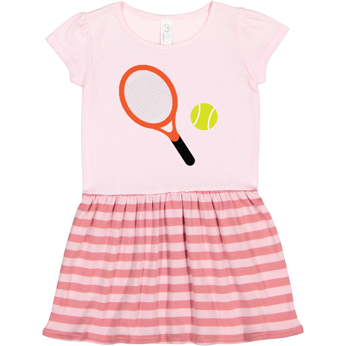Inktastic Tennis Racket And Ball Toddler Dress Sports Team Hobbies Hobby Girls