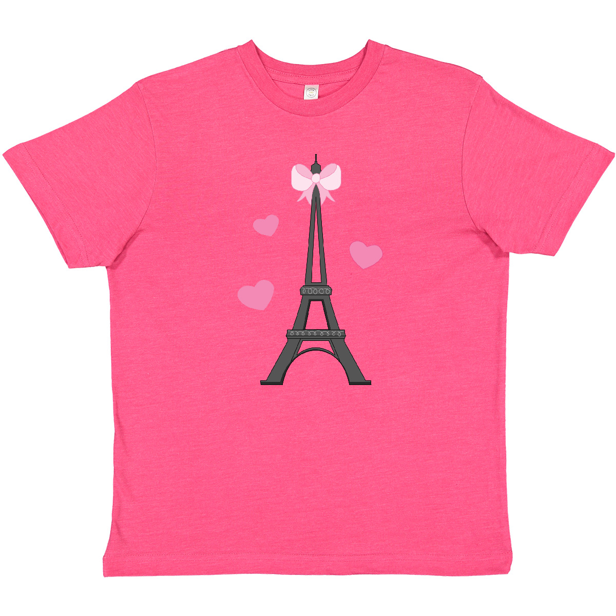 Inktastic Paris Lover Eiffel Tower Youth T-Shirt France Love Girls Travel Heart - Picture 7 of 7