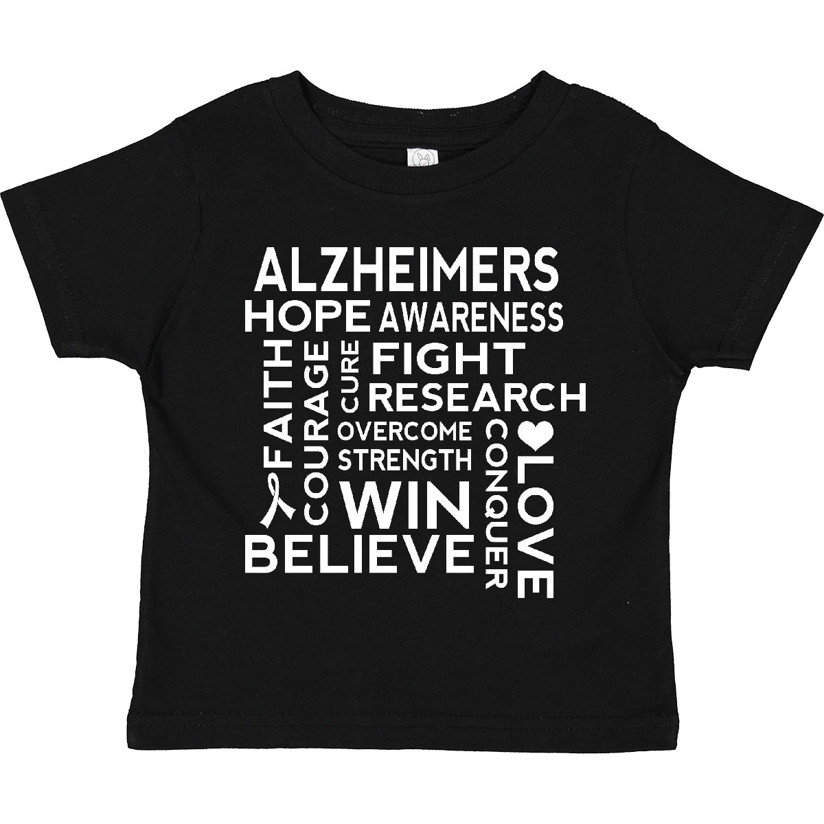 Inktastic Alzheimers Awareness Support Slogan Toddler T-Shirt Dementia Seniors - Picture 2 of 4