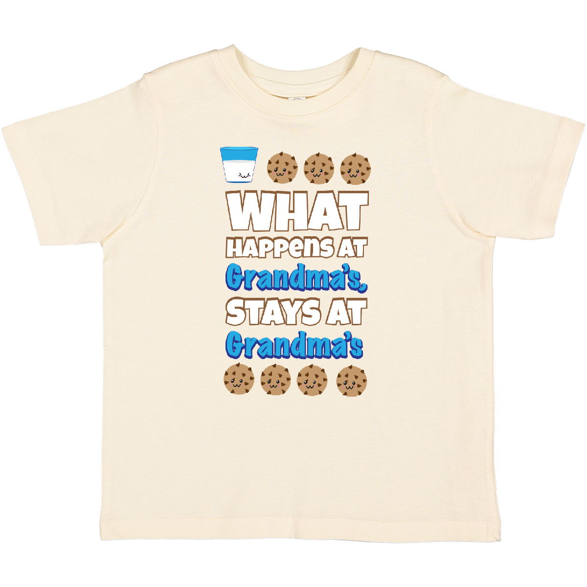 Inktastic What Happens At Grandma's Toddler T-Shirt Grandma Grandparents Funny - Picture 5 of 6