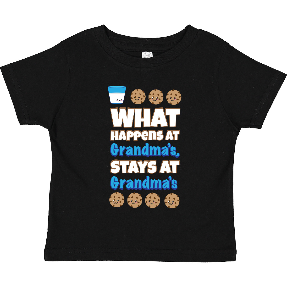 Inktastic What Happens At Grandma's Toddler T-Shirt Grandma Grandparents Funny - Picture 3 of 6