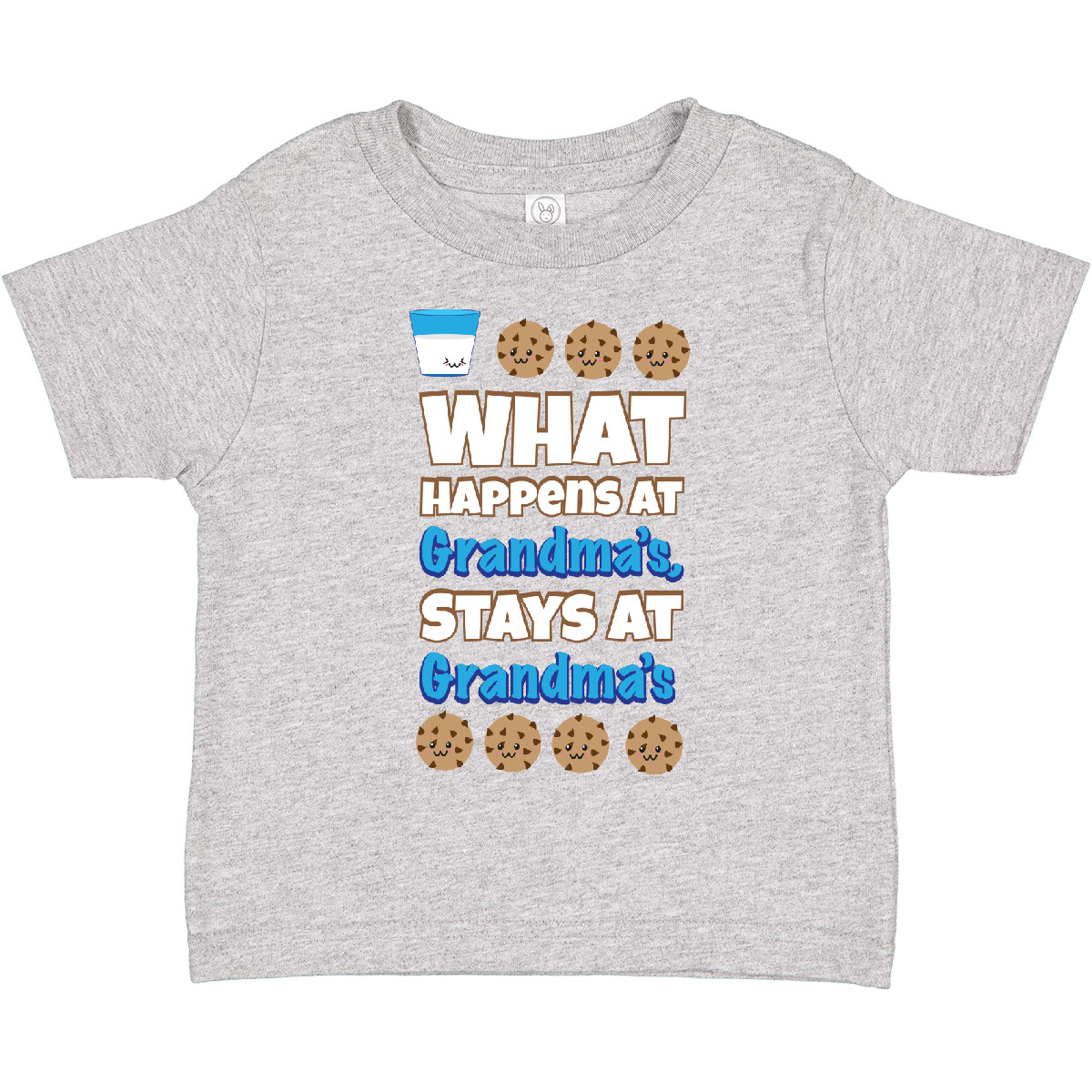 Inktastic What Happens At Grandma's Toddler T-Shirt Grandma Grandparents Funny - Picture 4 of 6