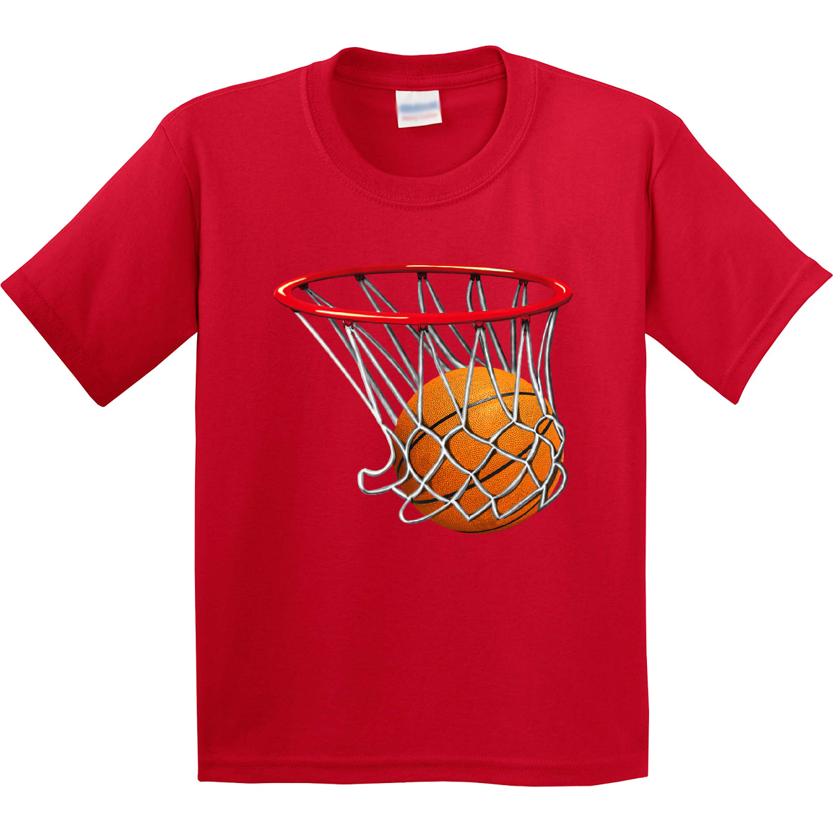 Inktastic Basketball Swish Youth T-Shirt Hoop Shoot Hoops Bball Athletic Sports - Picture 9 of 13