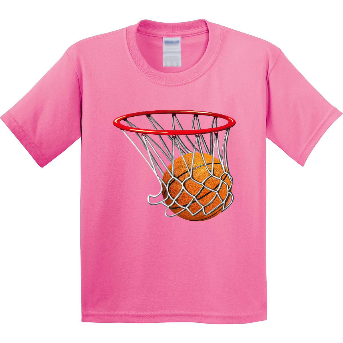 Inktastic Basketball Swish Youth T-Shirt Hoop Shoot Hoops Bball Athletic Sports - Picture 2 of 13