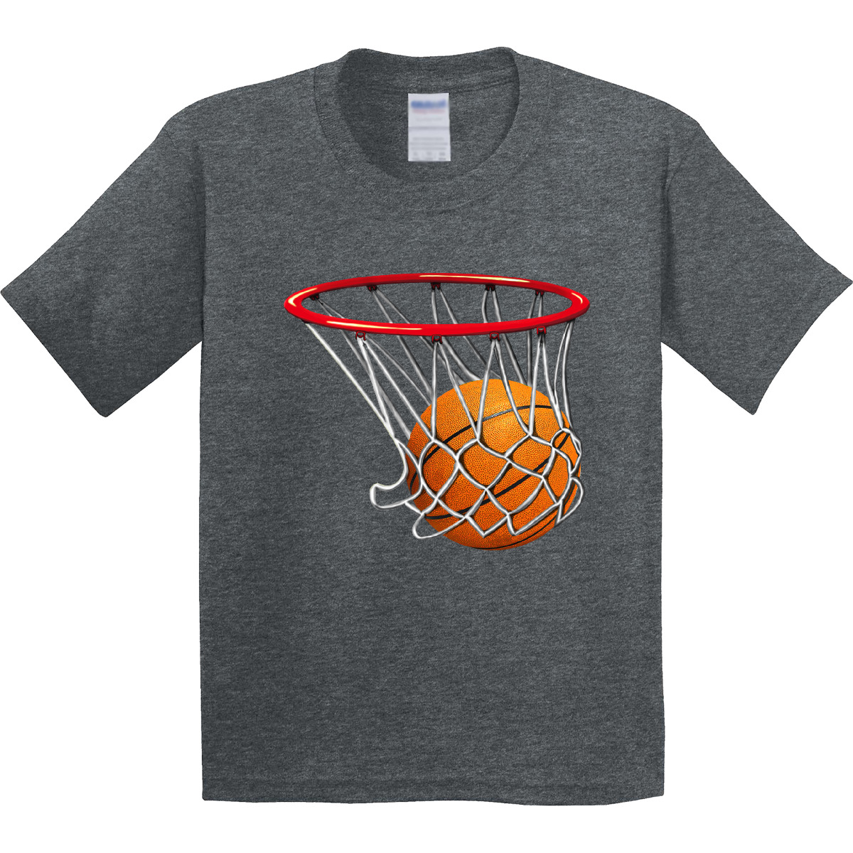 Inktastic Basketball Swish Youth T-Shirt Hoop Shoot Hoops Bball Athletic Sports - Picture 10 of 13
