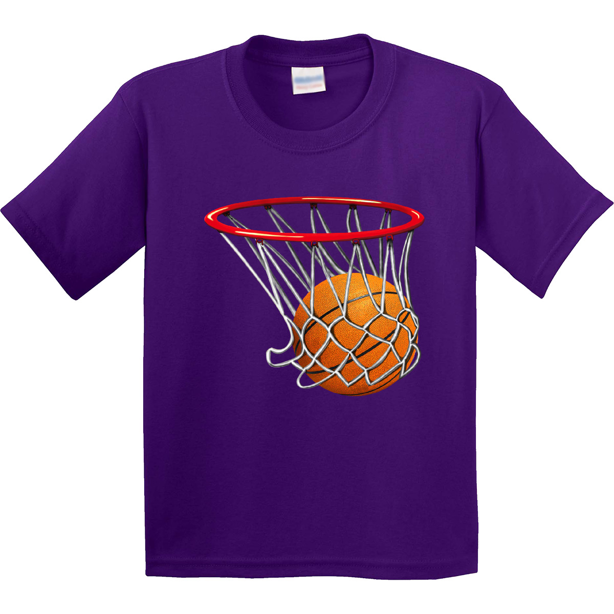 Inktastic Basketball Swish Youth T-Shirt Hoop Shoot Hoops Bball Athletic Sports - Picture 8 of 13