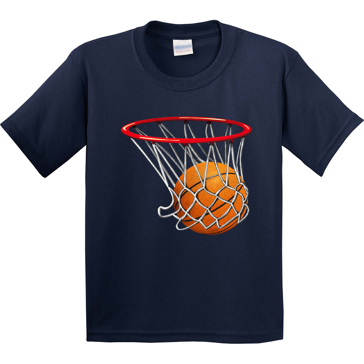 Inktastic Basketball Swish Youth T-Shirt Hoop Shoot Hoops Bball Athletic Sports - Picture 5 of 13