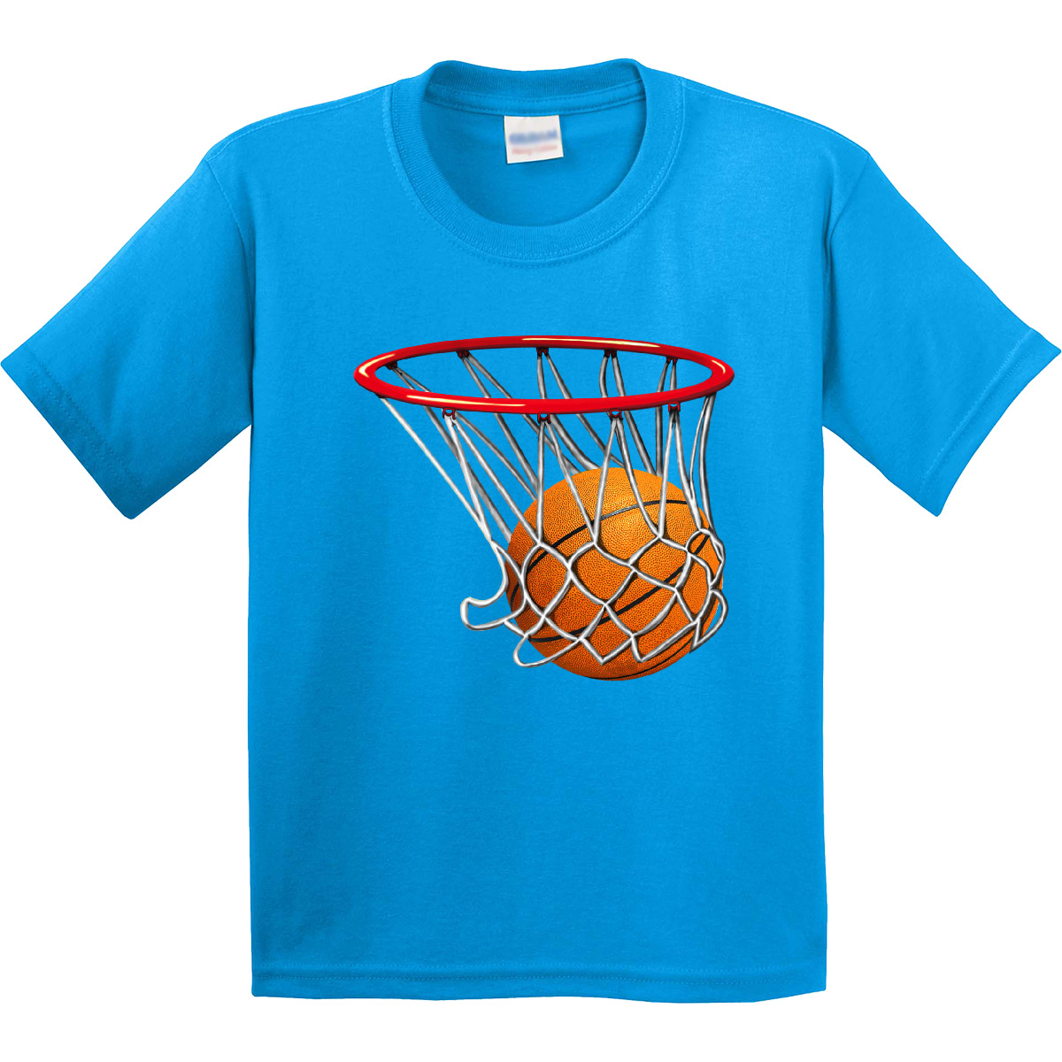 Inktastic Basketball Swish Youth T-Shirt Hoop Shoot Hoops Bball Athletic Sports - Picture 7 of 13
