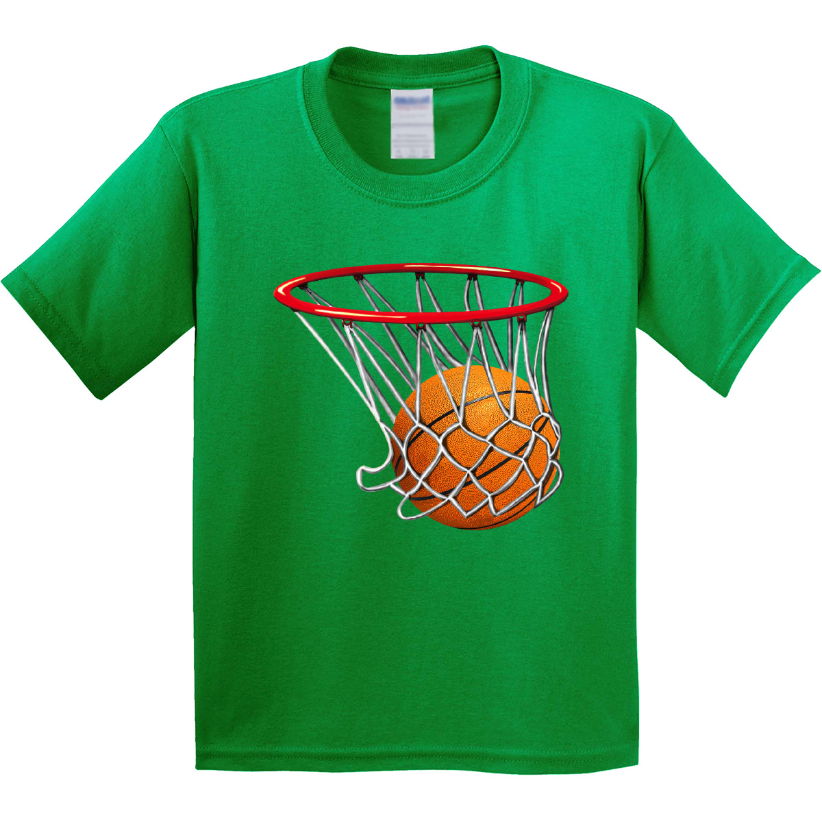 Inktastic Basketball Swish Youth T-Shirt Hoop Shoot Hoops Bball Athletic Sports - Picture 4 of 13