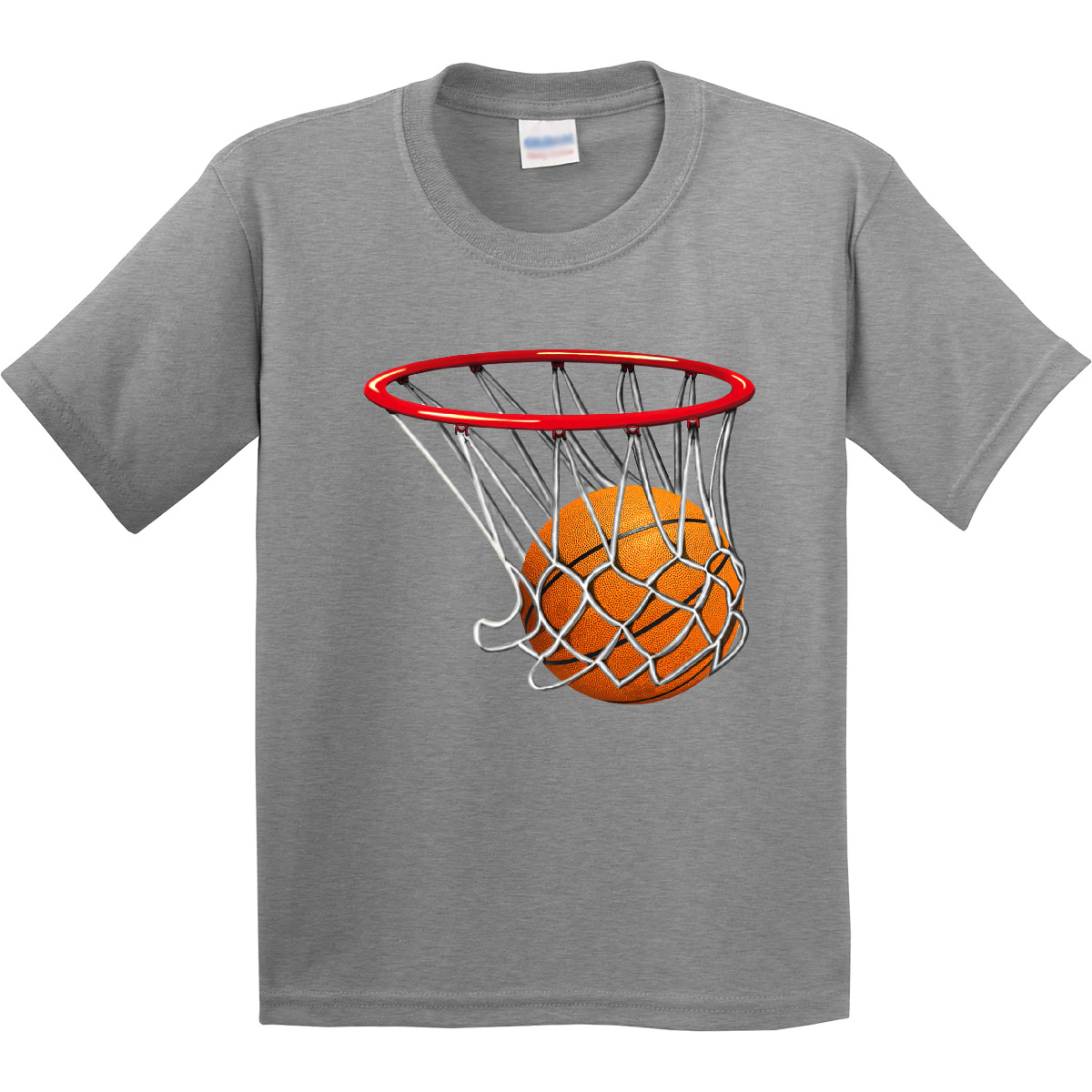 Inktastic Basketball Swish Youth T-Shirt Hoop Shoot Hoops Bball Athletic Sports - Picture 3 of 13