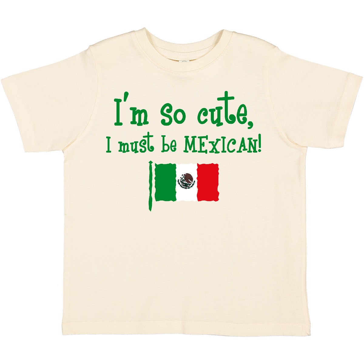 Mexican Flag Baby Bodysuit - 'Just A Little Mexican' Onesie With Heart Shaped Mexico Flag