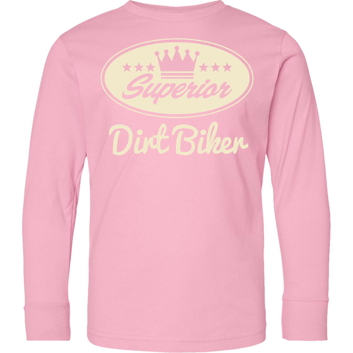 Inktastic Dirt Biker Vintage Superior Youth Long Sleeve T-Shirt Bike Gift Retro - Picture 4 of 4