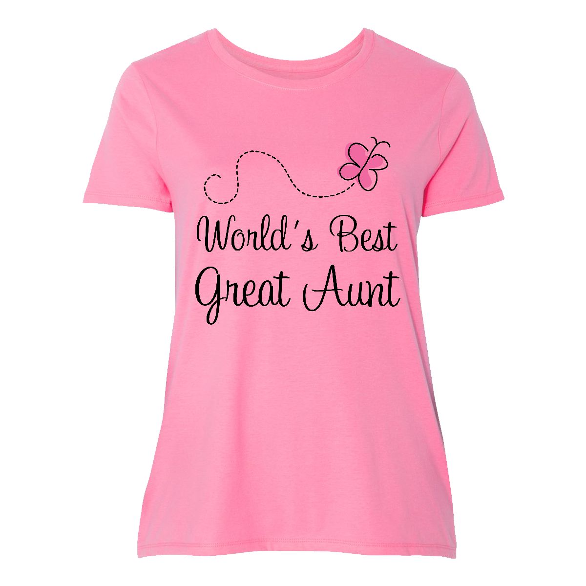 Inktastic Worlds Best Great Aunt Women's Plus Size T-Shirt Gift Cute ...