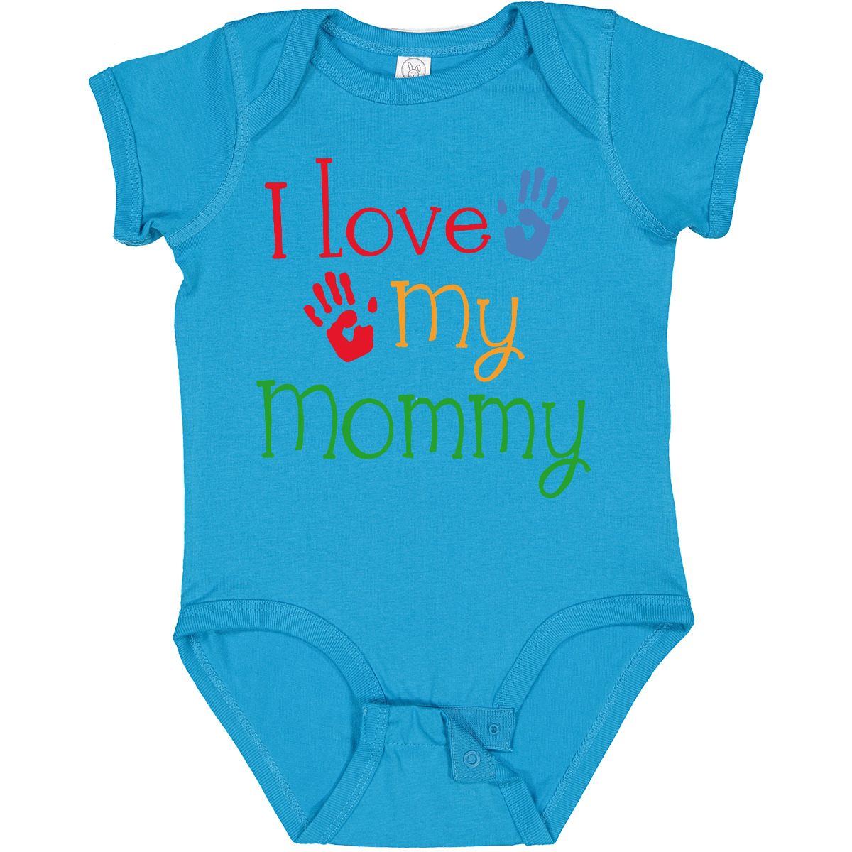 Inktastic I Love My Mommy Handprints Baby Bodysuit Heart Mom Childs Boys Girls - Picture 33 of 37