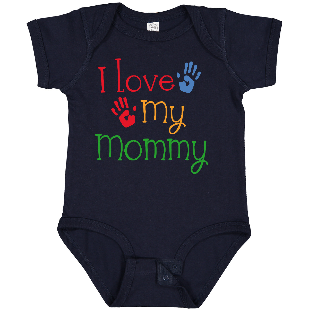 Inktastic I Love My Mommy Handprints Baby Bodysuit Heart Mom Childs Boys Girls - Picture 24 of 37