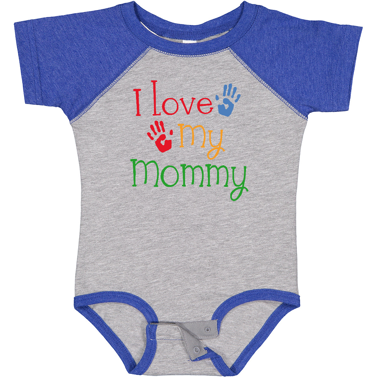 Inktastic I Love My Mommy Handprints Baby Bodysuit Heart Mom Childs Boys Girls - Picture 15 of 37