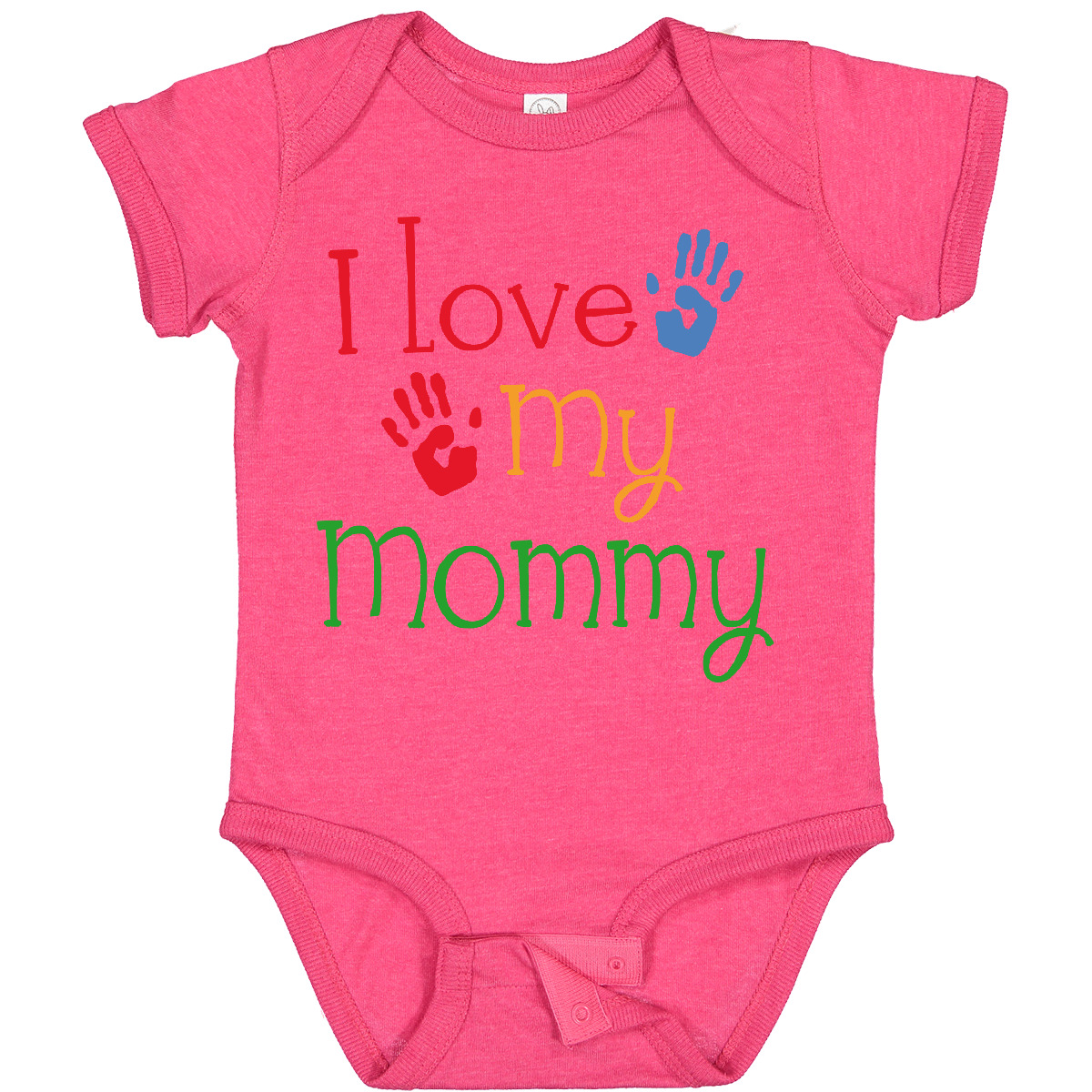 Inktastic I Love My Mommy Handprints Baby Bodysuit Heart Mom Childs Boys Girls - Picture 35 of 37