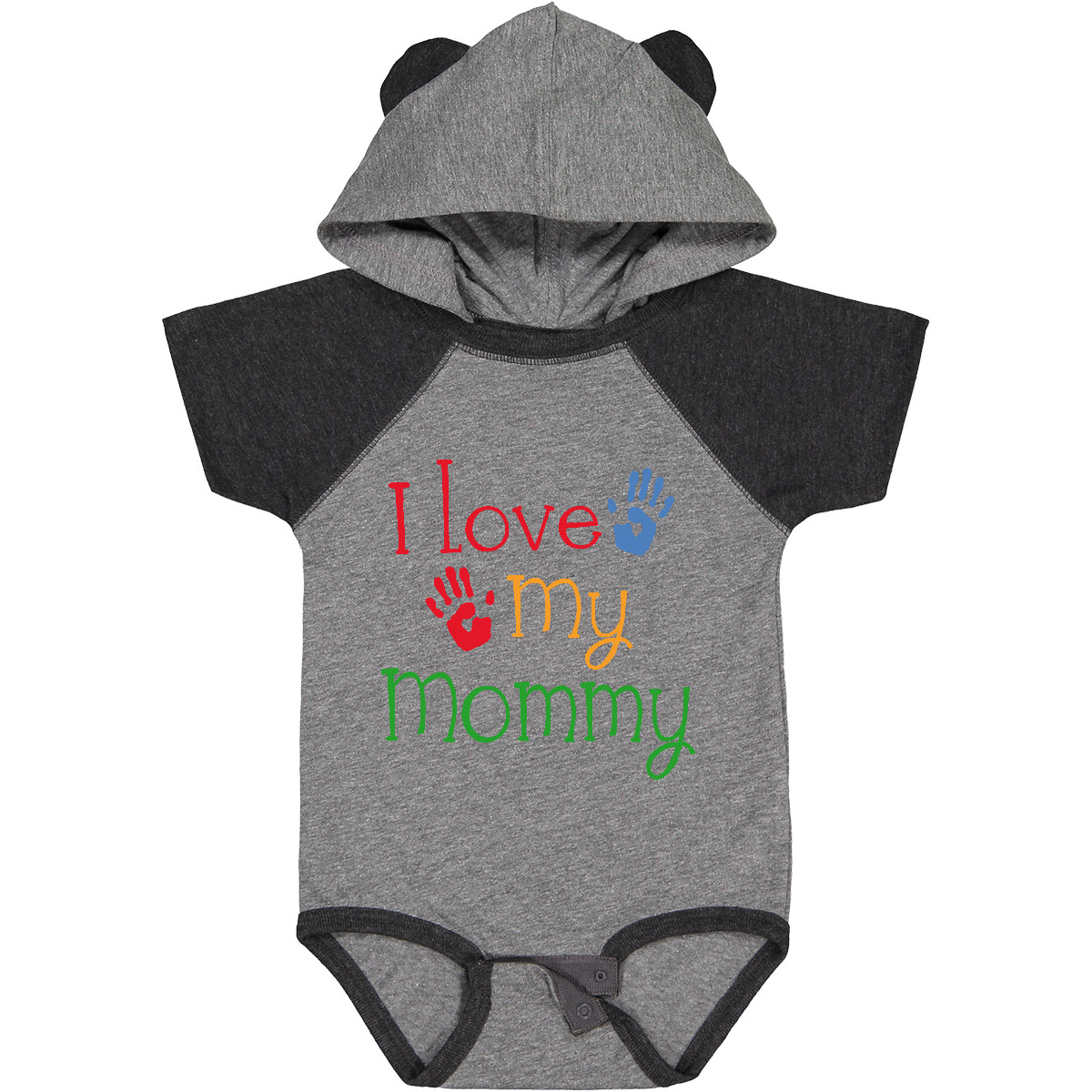 Inktastic I Love My Mommy Handprints Baby Bodysuit Heart Mom Childs Boys Girls - Picture 11 of 37