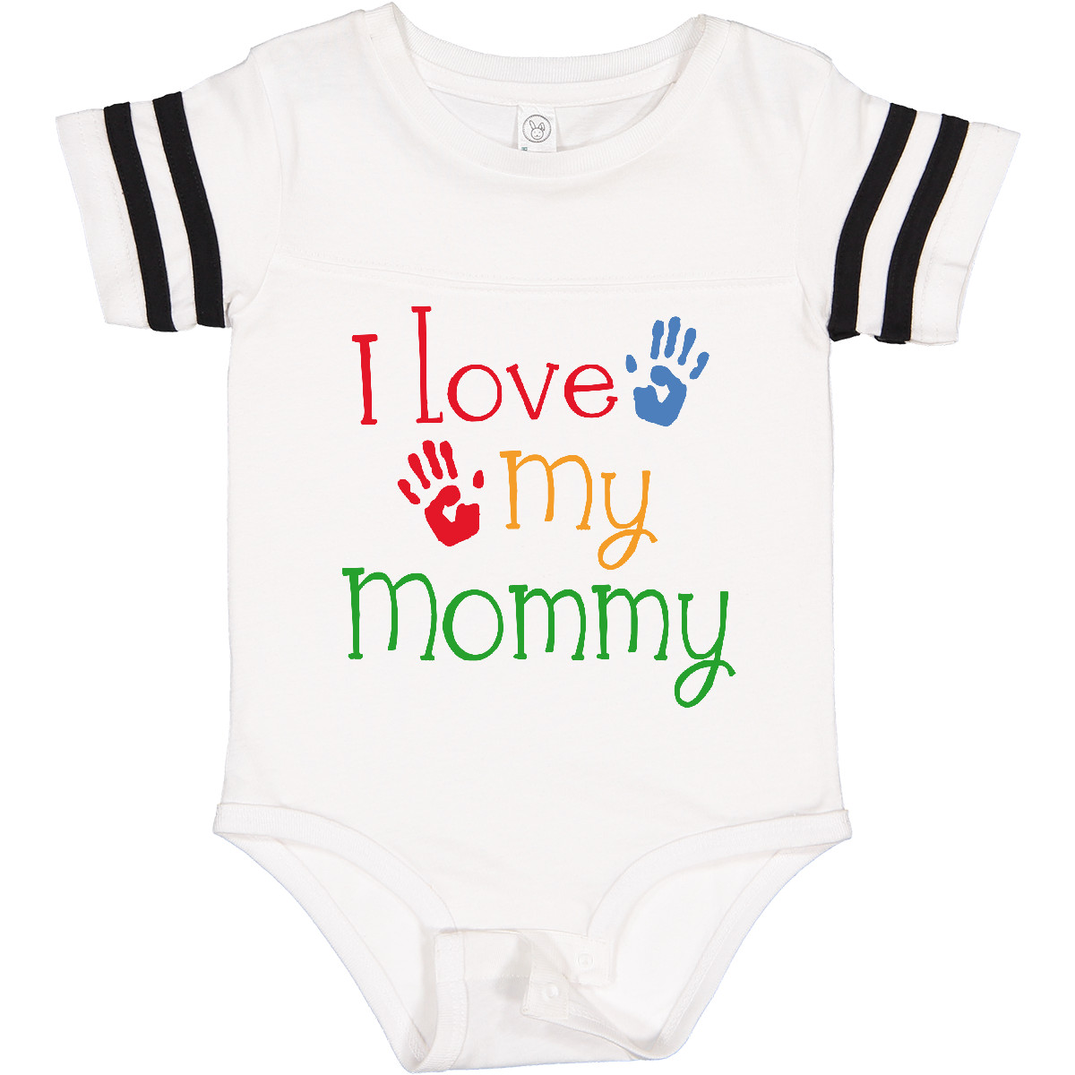 Inktastic I Love My Mommy Handprints Baby Bodysuit Heart Mom Childs Boys Girls - Picture 10 of 37