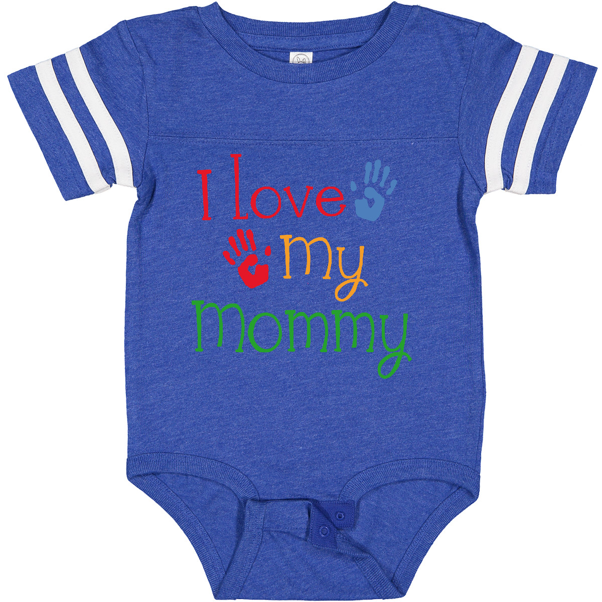 Inktastic I Love My Mommy Handprints Baby Bodysuit Heart Mom Childs Boys Girls - Picture 7 of 37