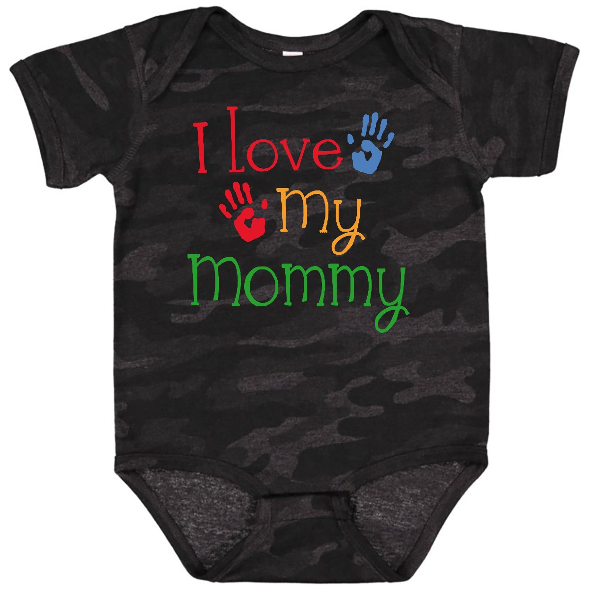 Inktastic I Love My Mommy Handprints Baby Bodysuit Heart Mom Childs Boys Girls - Picture 29 of 37