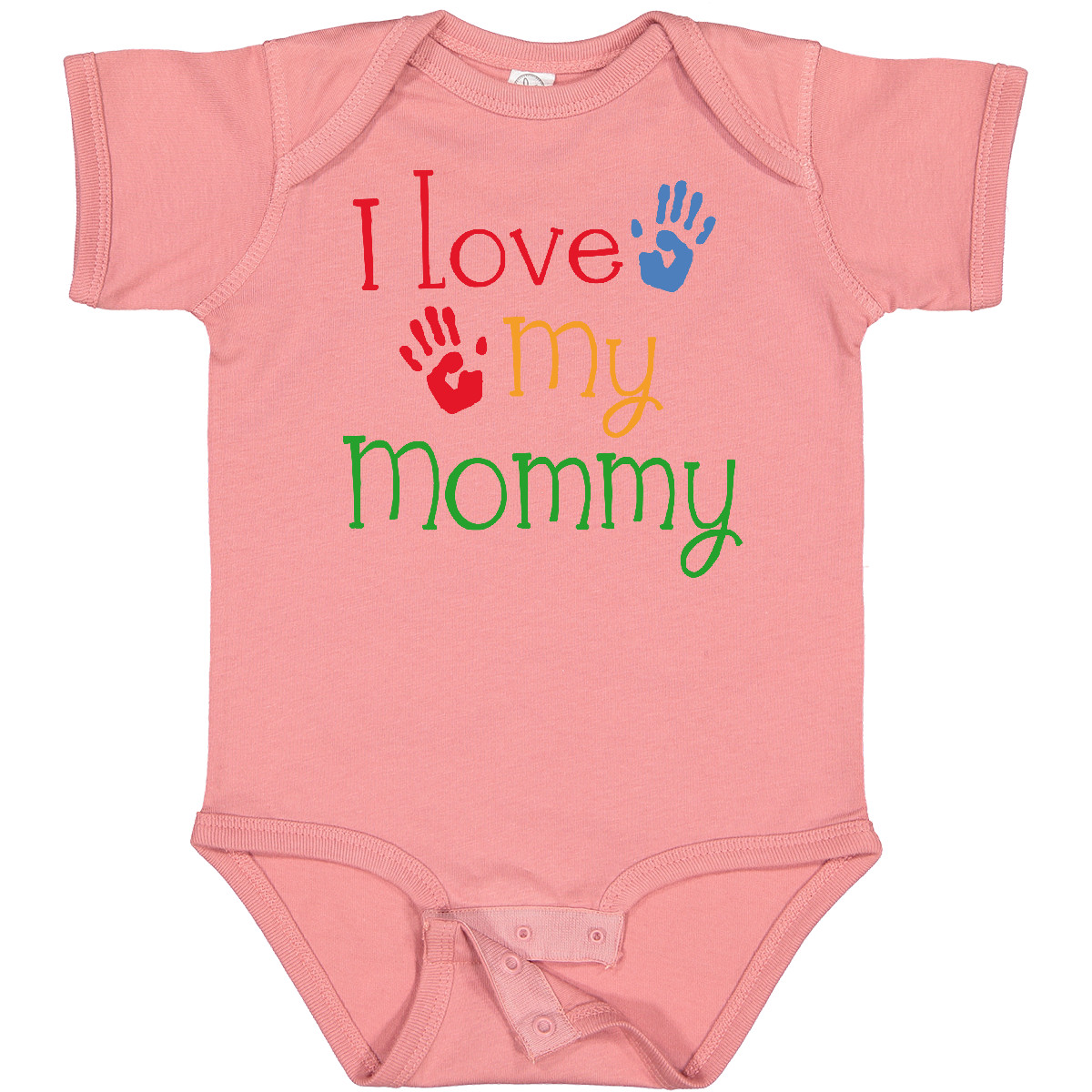 Inktastic I Love My Mommy Handprints Baby Bodysuit Heart Mom Childs Boys Girls - Picture 22 of 37